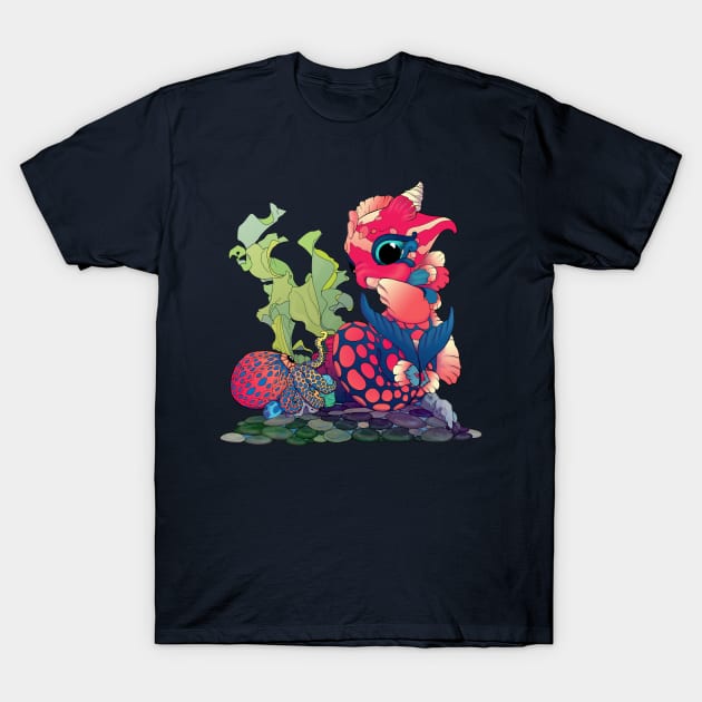 Baby Water Dragon With a Little Cephalopod T-Shirt by Bitty Bitey Ones